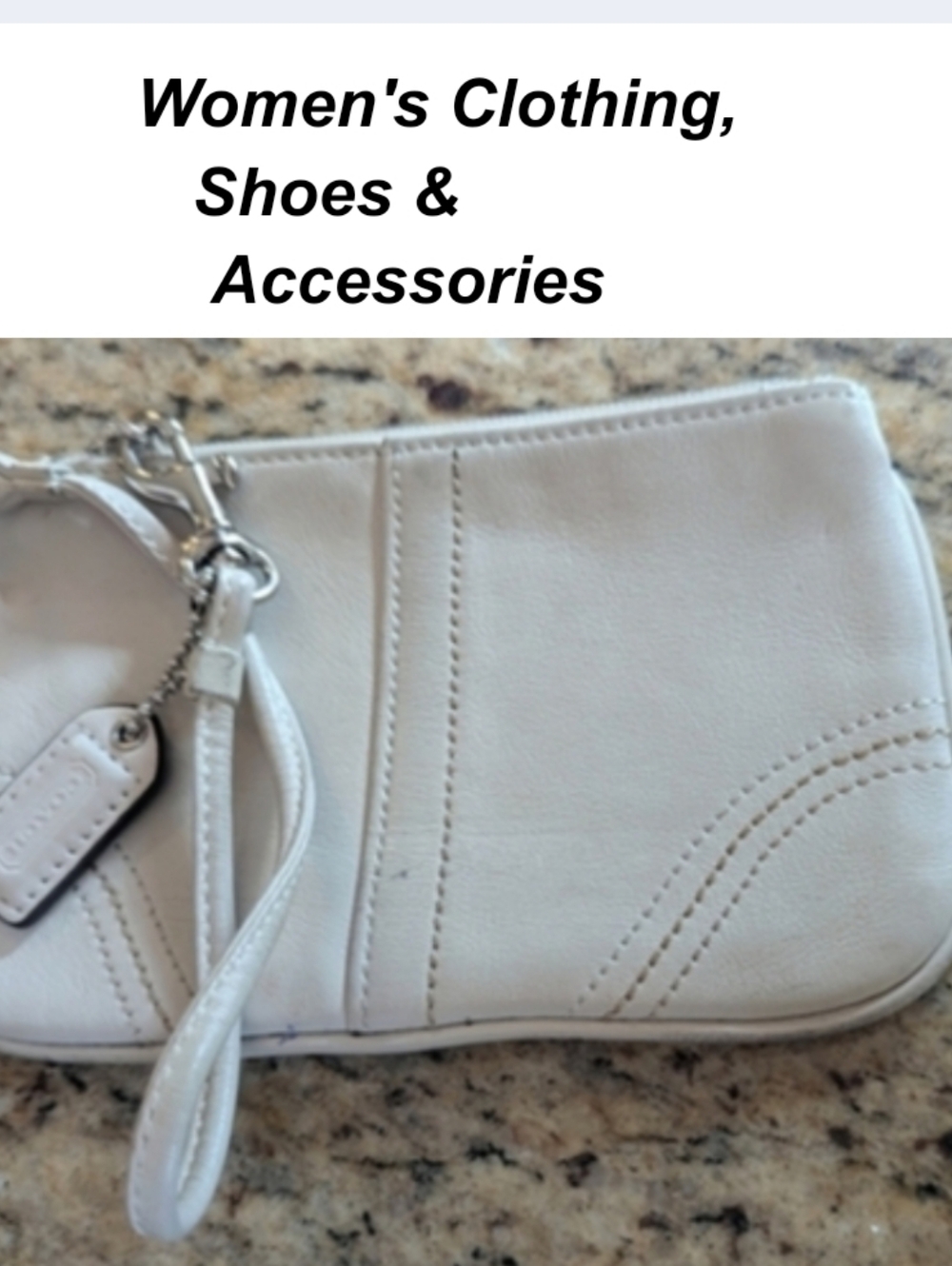 Coach Cream Wristlet Clutch